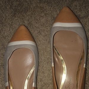 Jessica Simpson flats GRAY, TAN, & WHITE